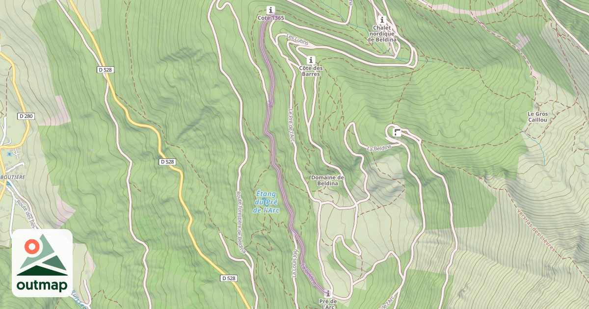 Map of La Beldina