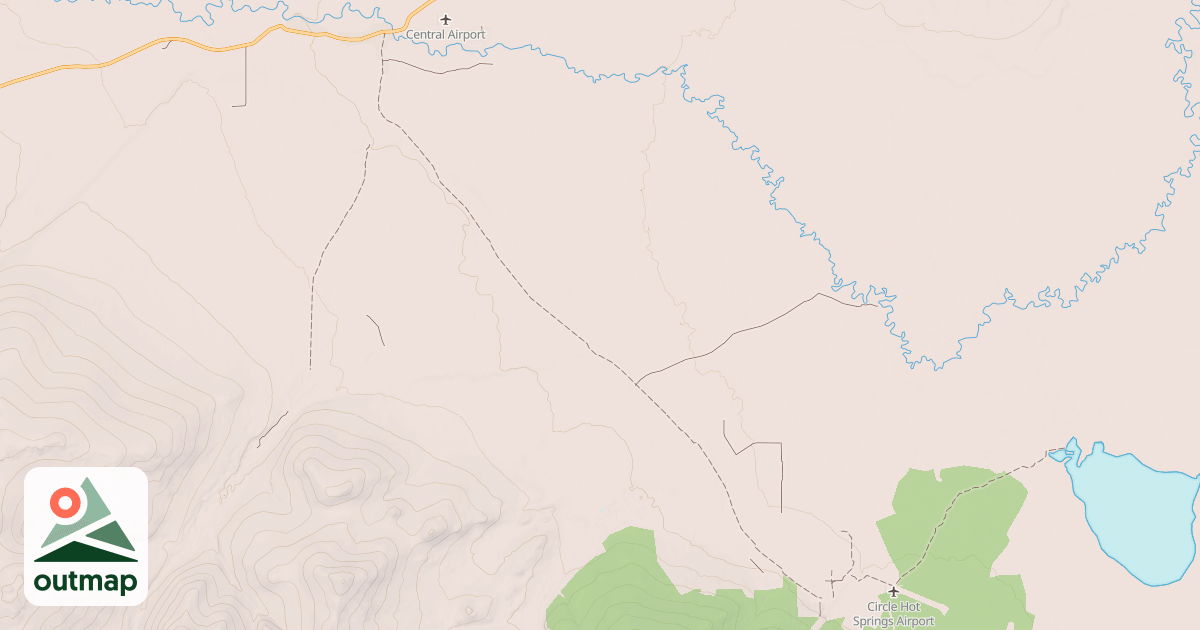 Map of Yukon Quest Winter Trail