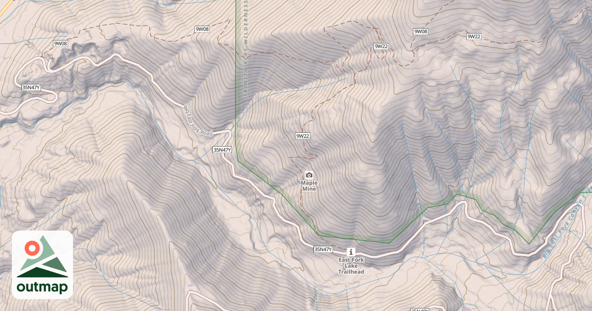 Map of BIG EAST FORK
