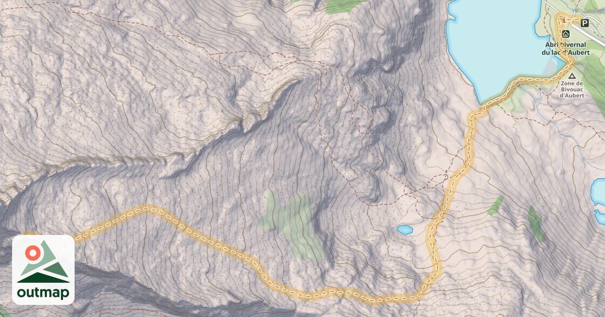 Map of Ramoun — Lac d'Aubert