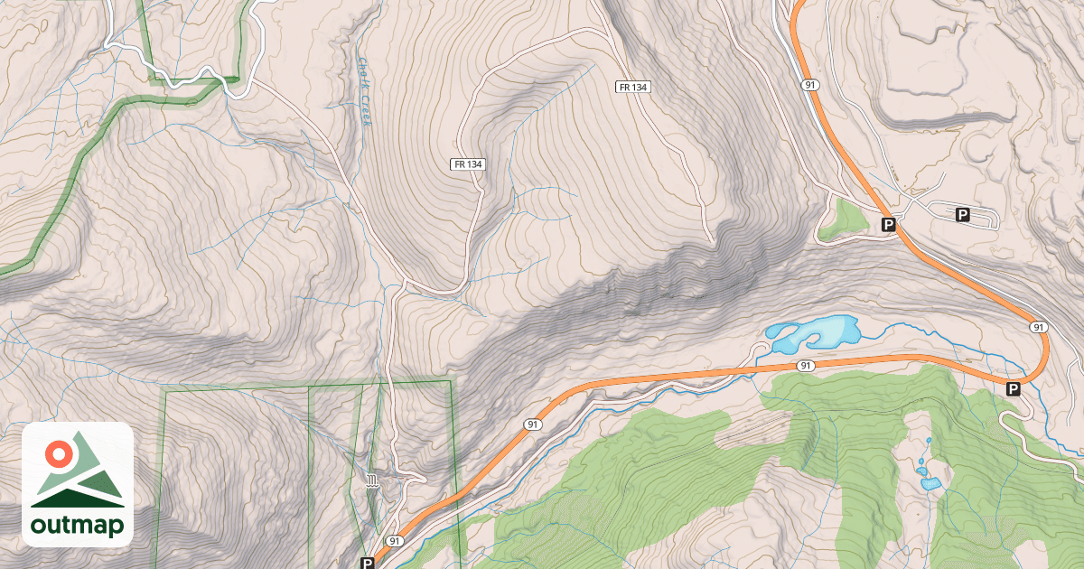 Map of CHALK MTN