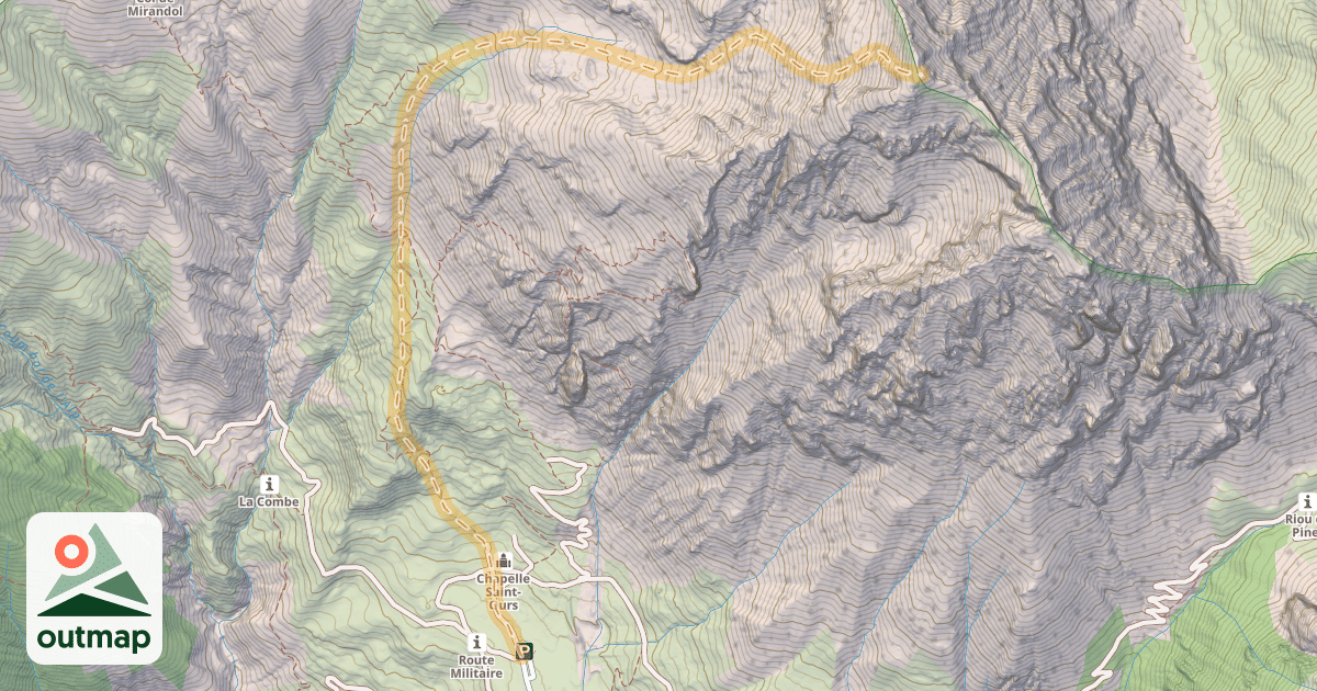 Map of Tête de la Courbe — Saint Ours