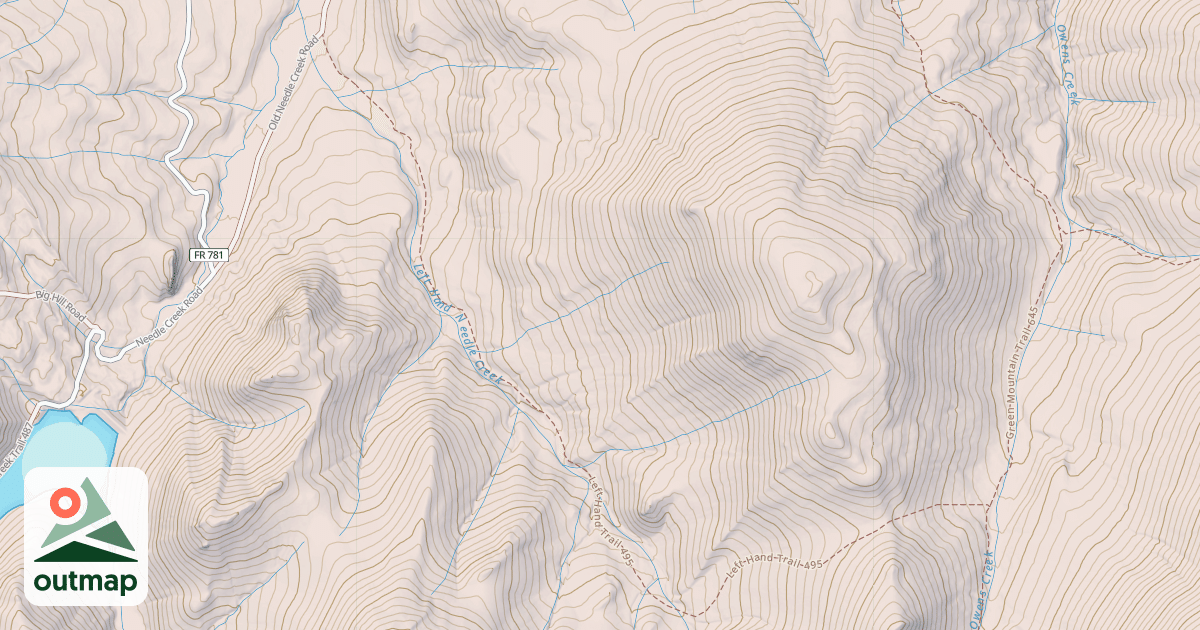Map of USFS Motor Vehicle Use Map Trails 3440