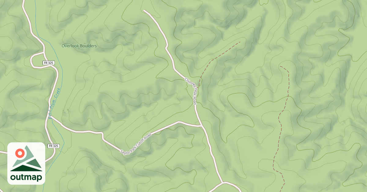 Map of CHIMNEY PEAK
