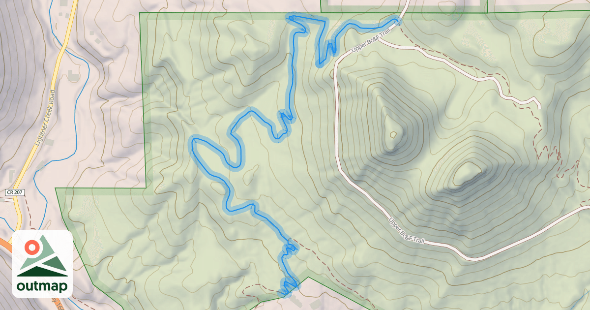 Map of Upper Ed & Flo Trail