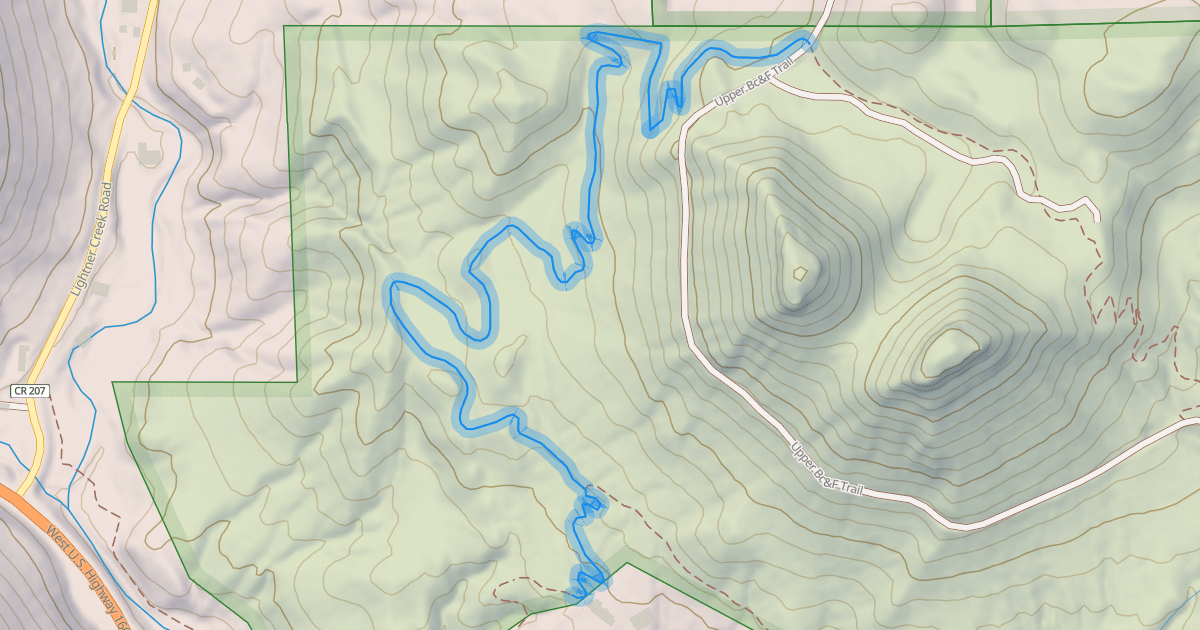 Map preview of Upper Ed & Flo Trail