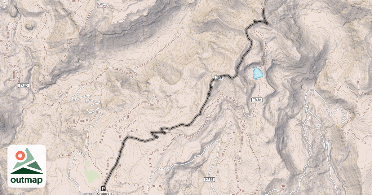 Map of Craggy Peak ORV Trail