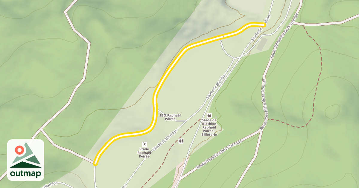 Map of Stade de Biathlon