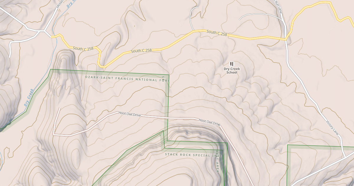 Map preview of USFS National Forest System Roads {19036E04-D29F-4401-8827-A3C380FB4141}
