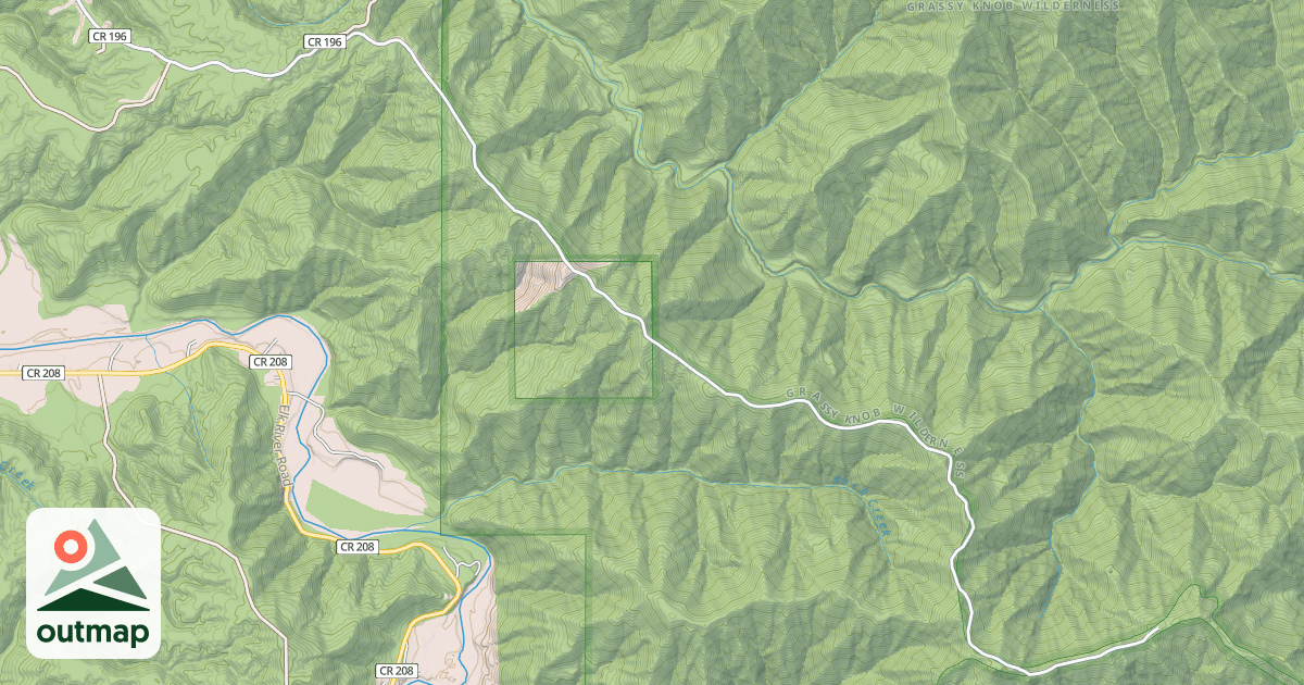 Map of GRASSY KNOB