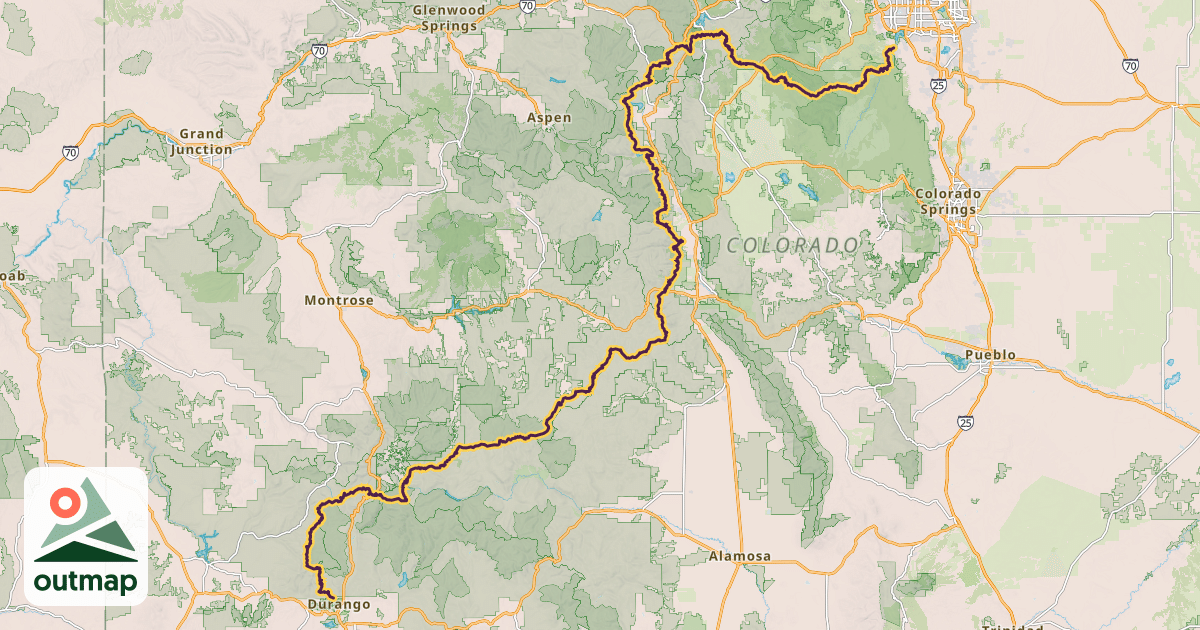 Map of Colorado Trail