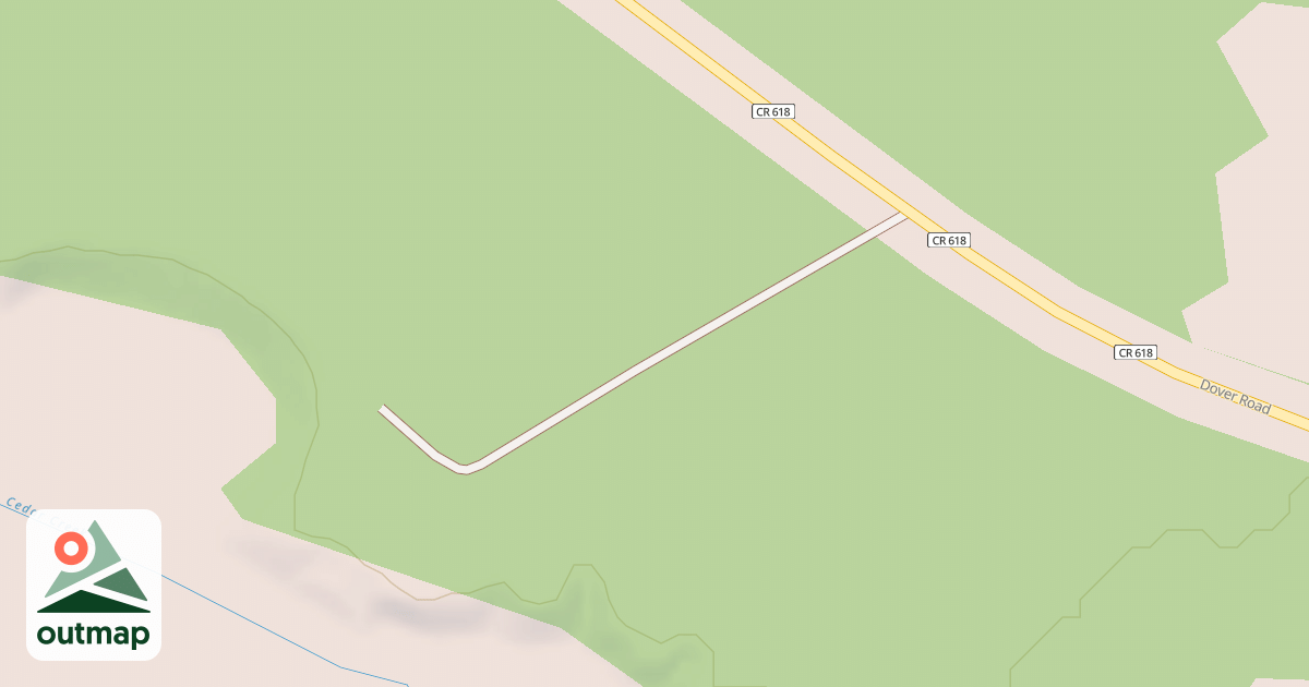Map of Dover Forge Canoe Access Trail