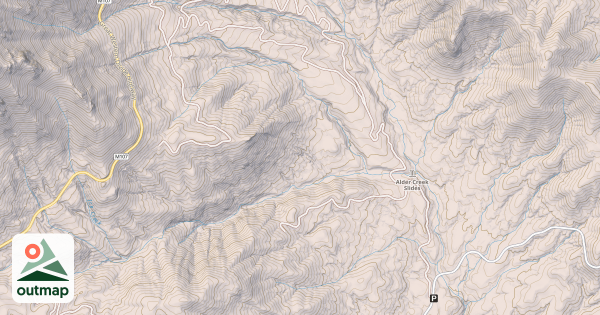 Map of ALDER CREEK SLIDES