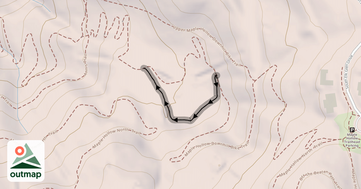 Map of Maple Hollow Downhill Bike Alt Trail