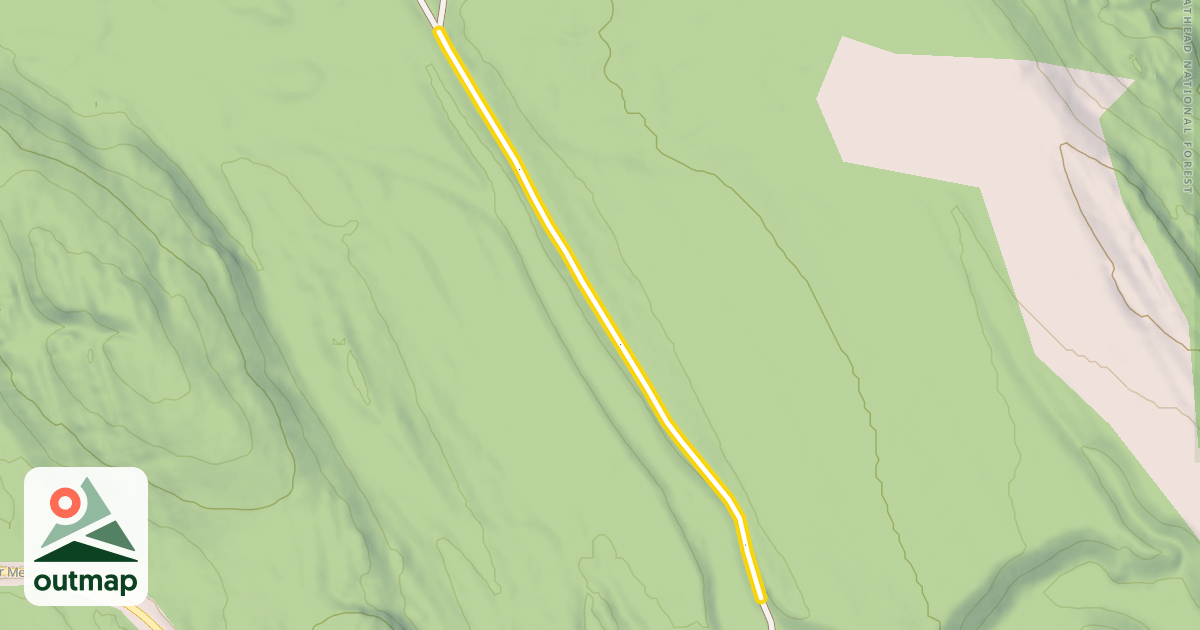 Map of National Forest Development Road 2916