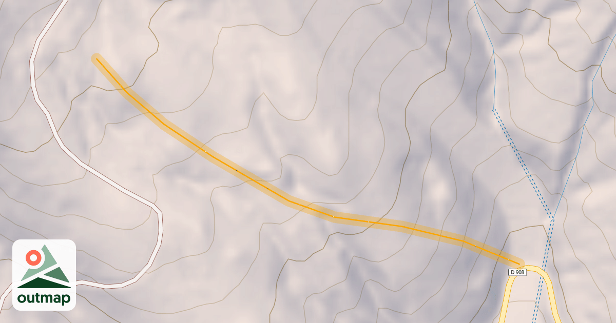 Map of Roller Coaster Hors Piste