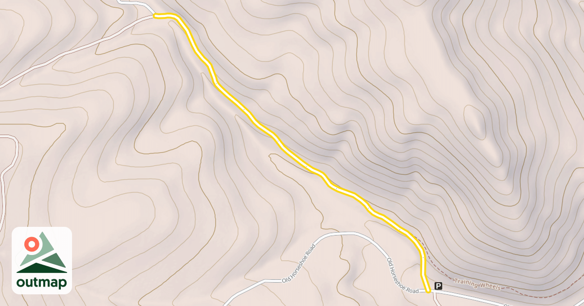Map of Horseshoe-Pack Saddle Road
