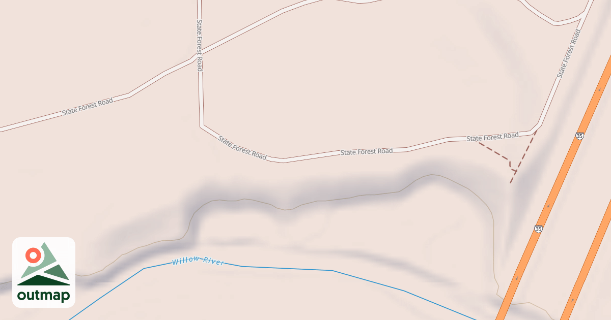 Map of General C.C. Andrews State Forest Trails