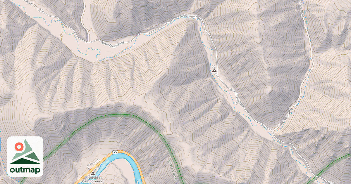 Map of BASIN CREEK