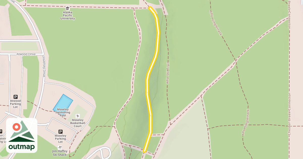 Map of APU Ski Trail