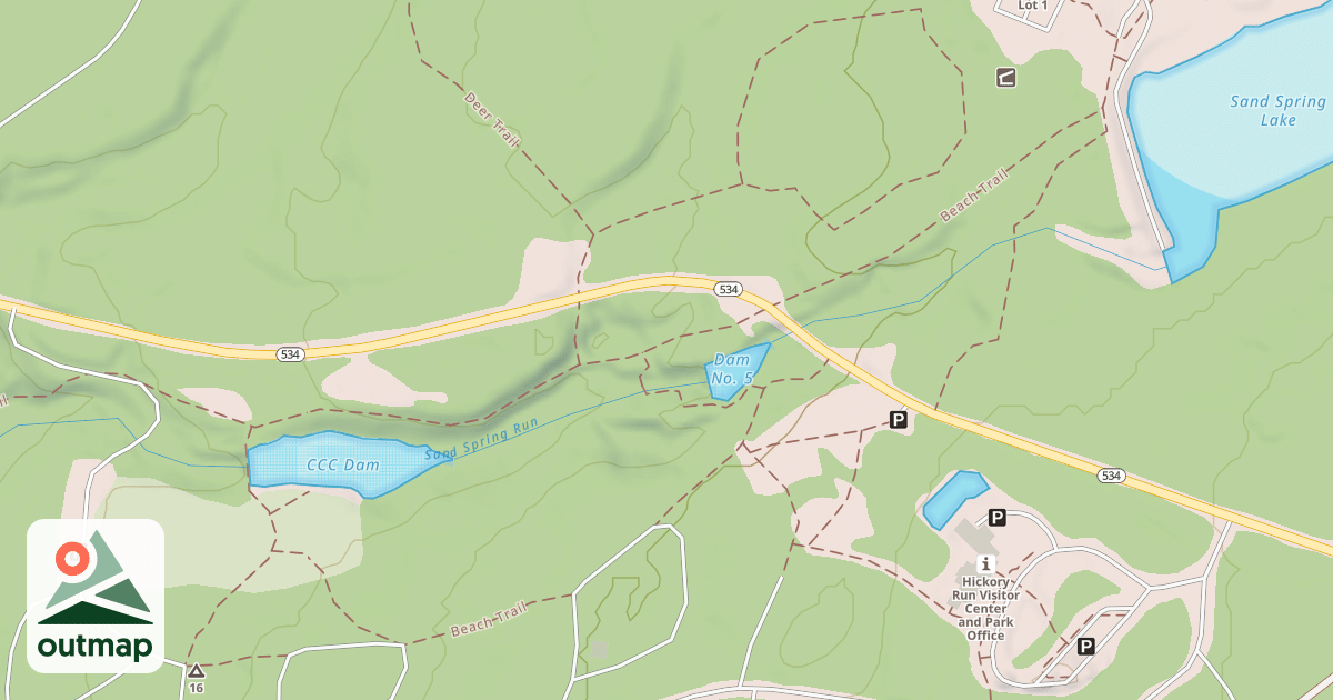 Map of Hickory Run State Park Trails