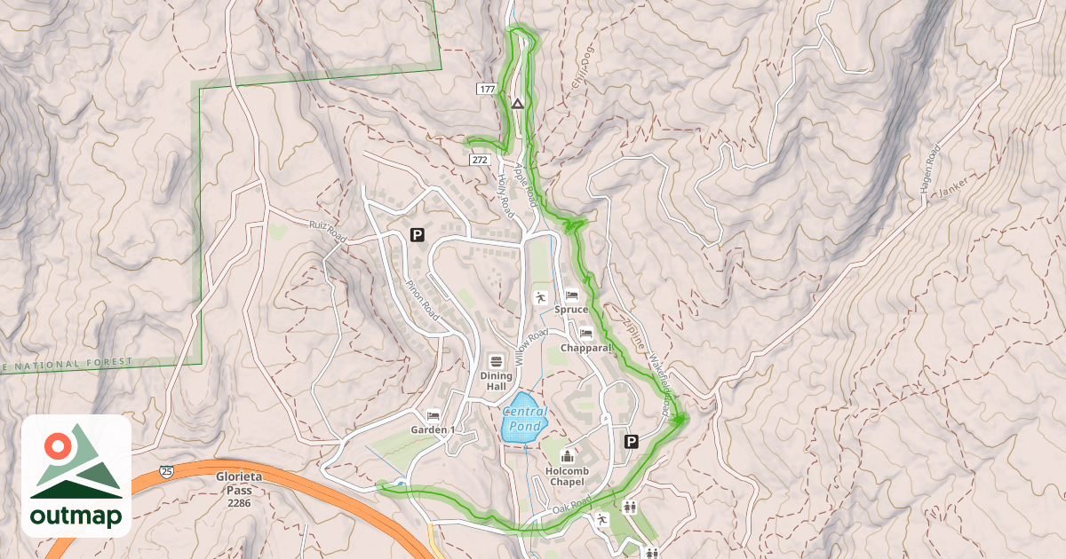 Map of Green Trail Loop