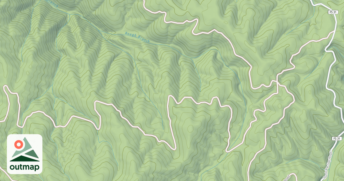 Map of ROUGH BRANCH