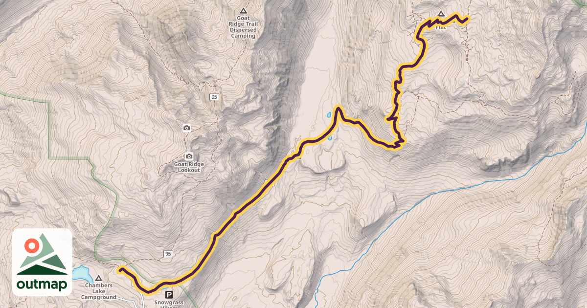 Map of Snowgrass Trail #96