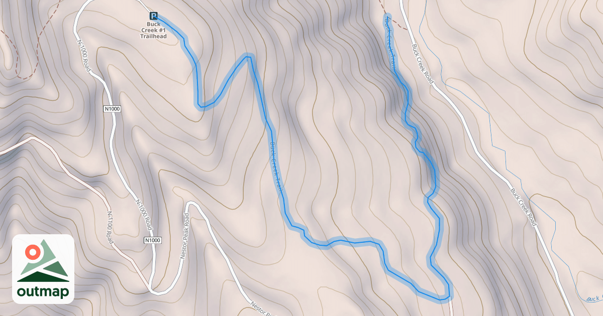 Map of Buck Creek Trail