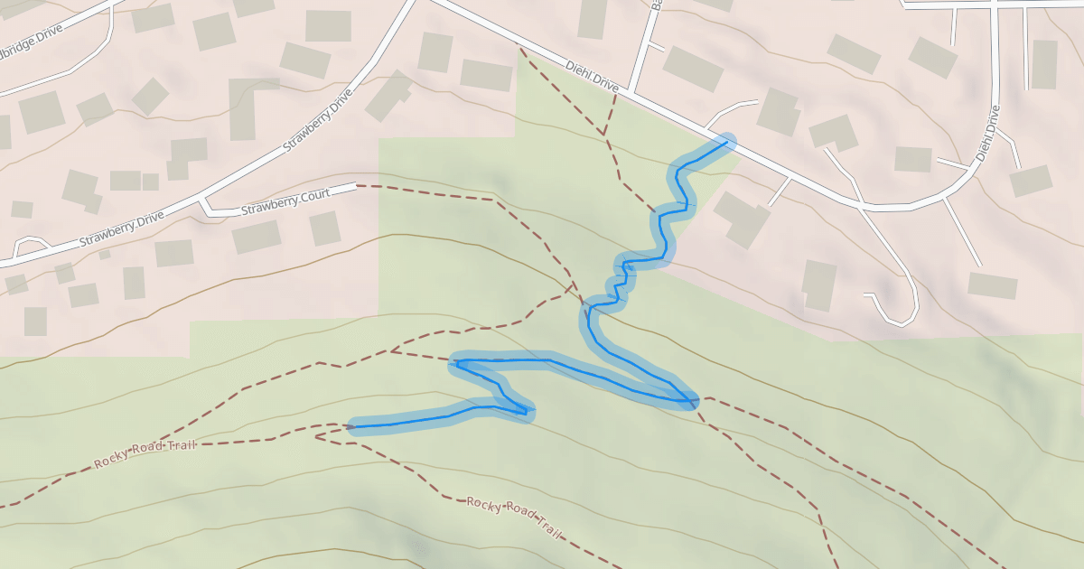 Map preview of Rocky Road Trail
