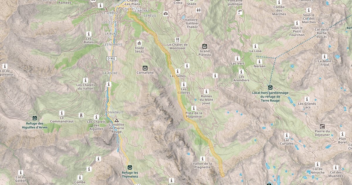 Map preview of Col de l'Aiguille Noire — Tigny