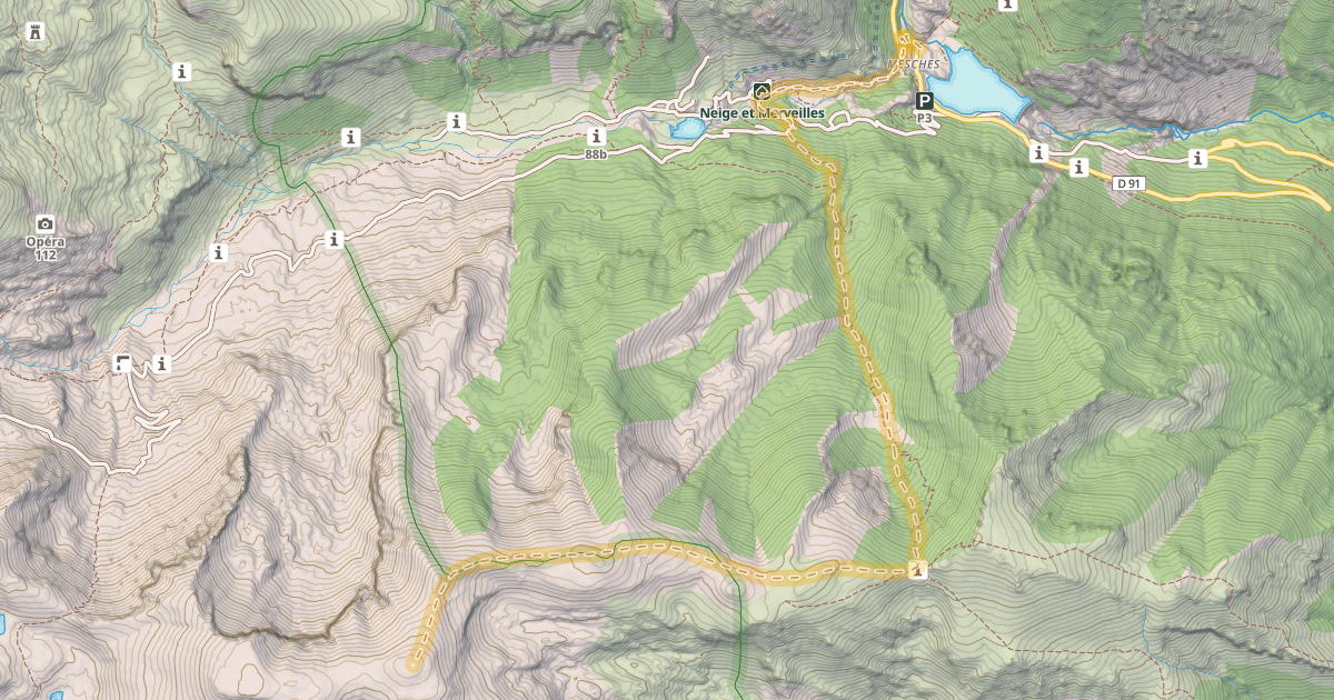 Map preview of Pointe de la Corne de Bouc — Les Mesches