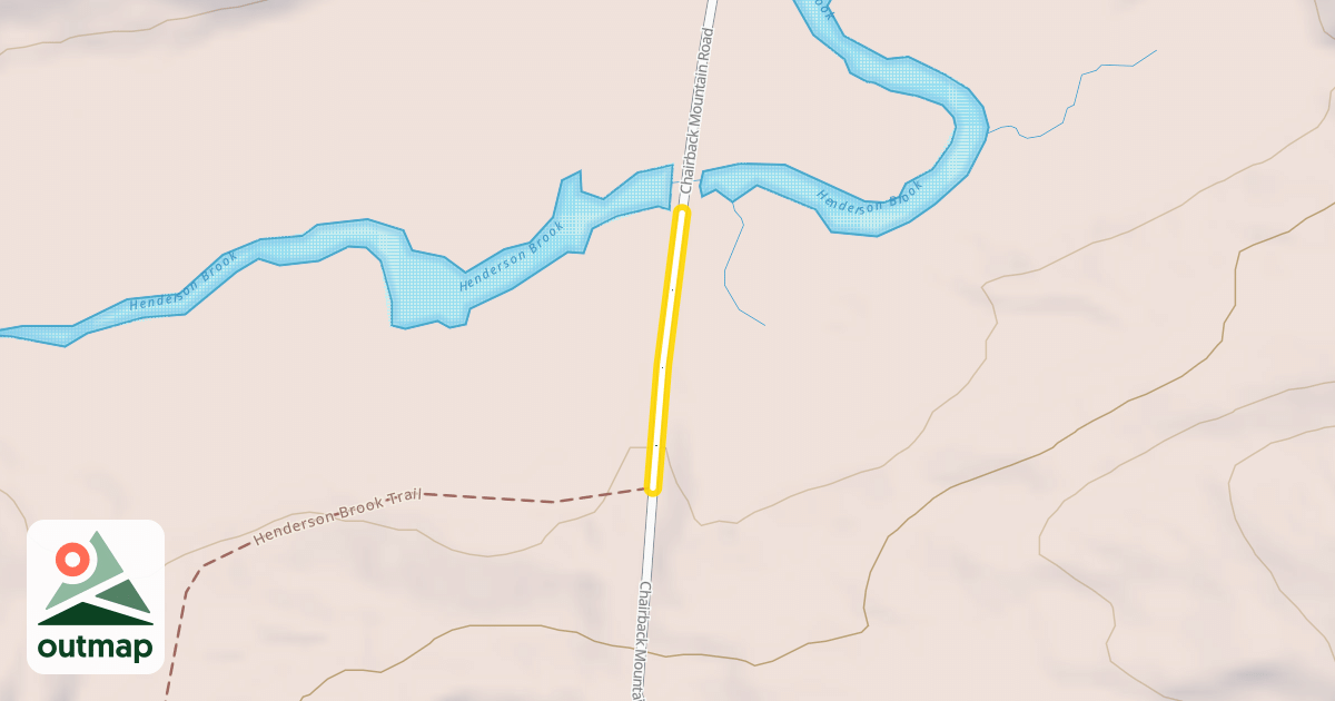 Map of Chairback Mountain Road