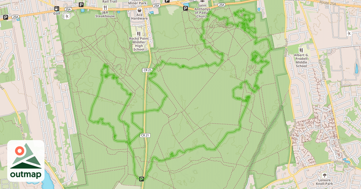 Map of Rocky Point Mountain Bike Trail