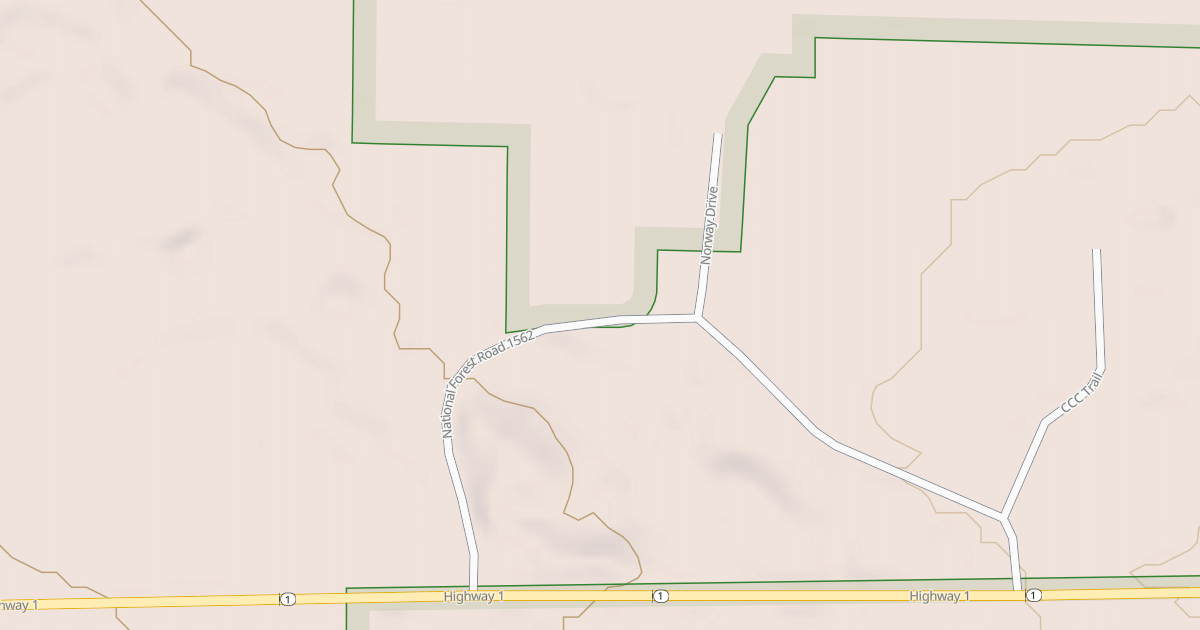 Map preview of FOREST SERVICE DRIVE