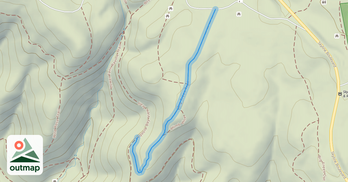 Map of Big Trees Trail