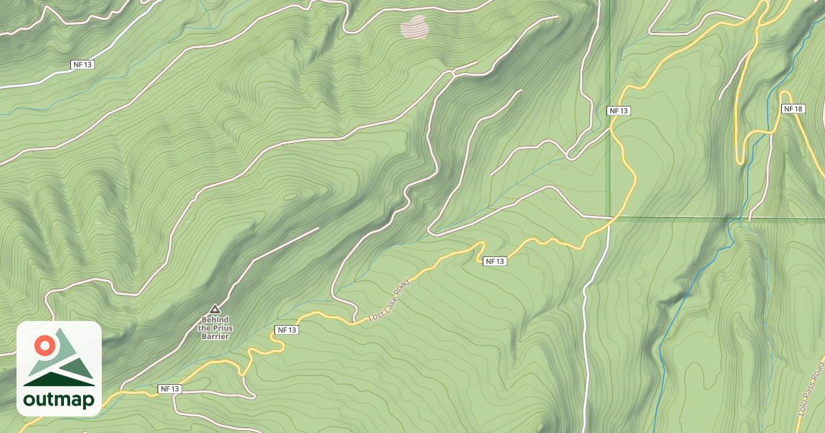 Map of LOST LAKE/LAKE BRANCH ROAD
