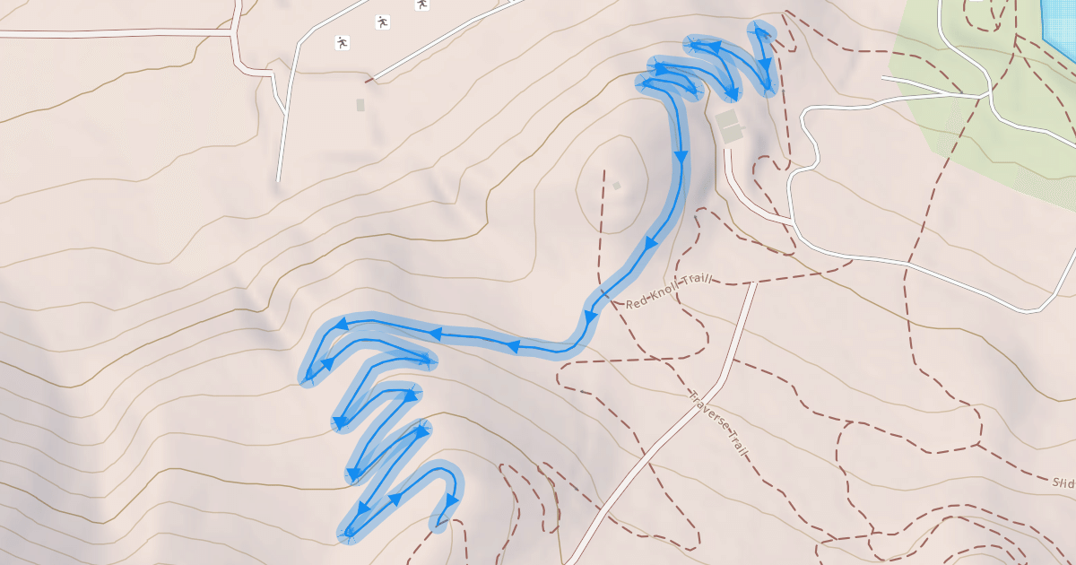 Map preview of Red Knoll Run Uphill Trail