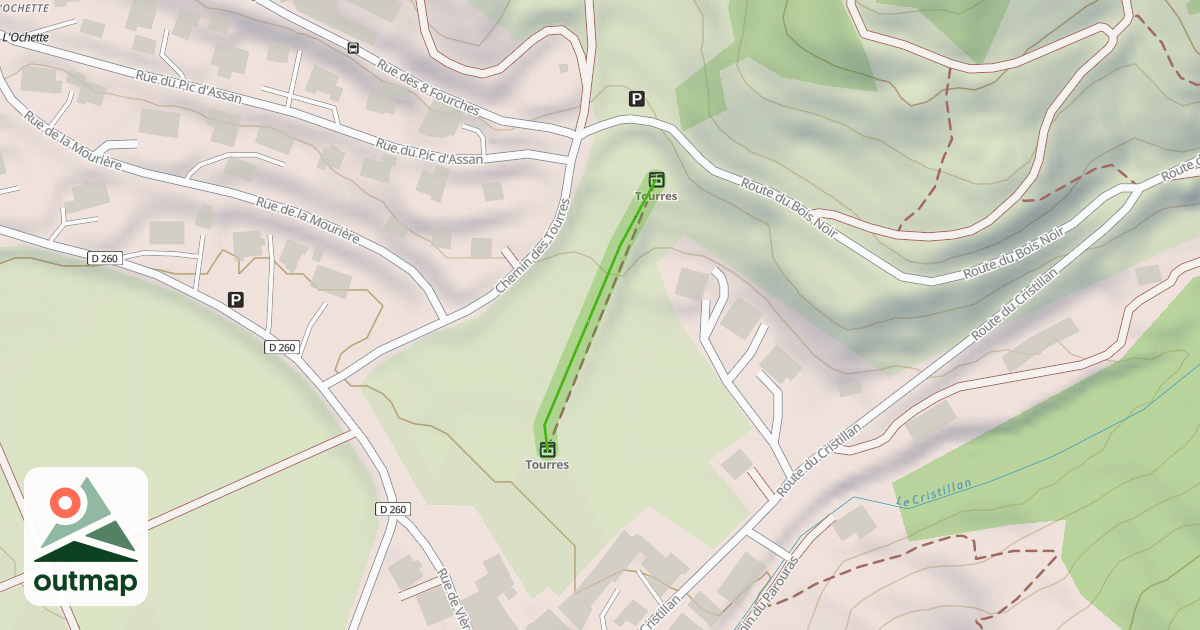 Map of Les Tourres