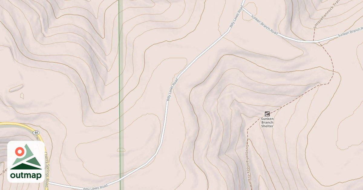 Map of Susquehannock State Forest Snowmobile Trails
