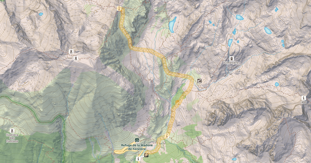Map preview of Pas des Ladres — La Madone de Fenestre