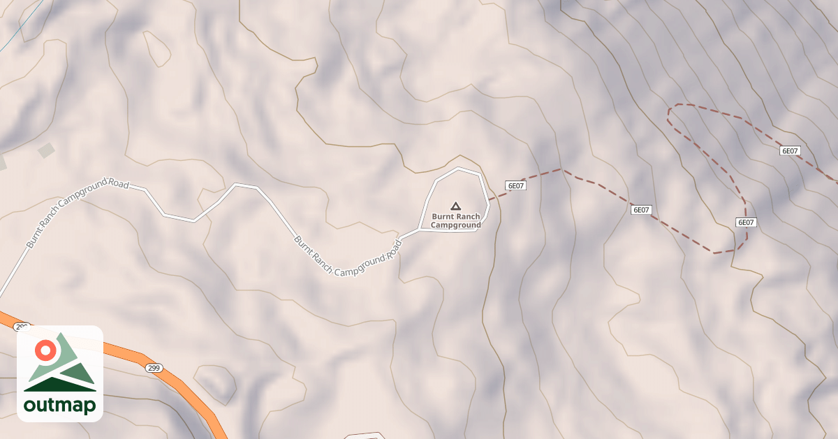 Map of BURNT RANCH CG