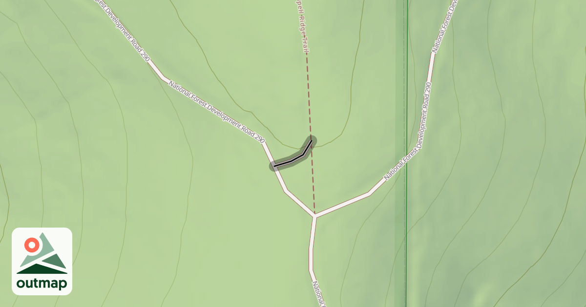 Map of Calispel Ridge Trail