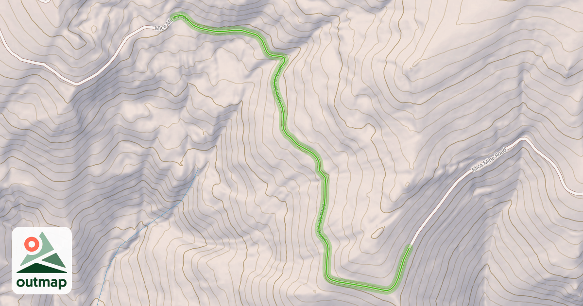 Map of Mica Mine Road