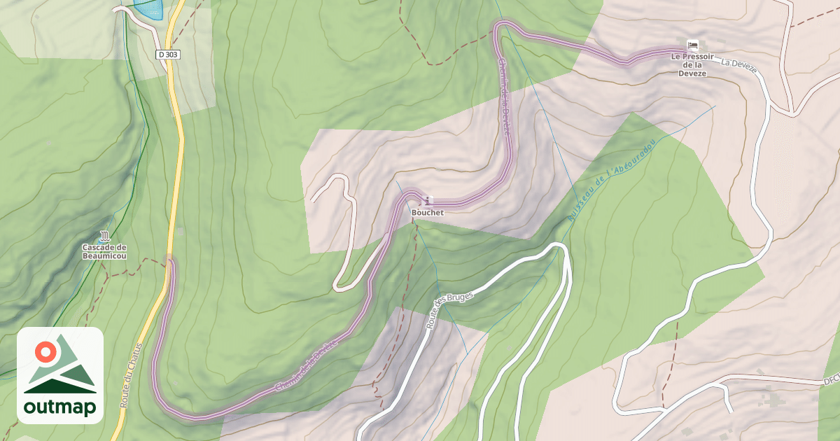 Map of Chemin de la Devèze