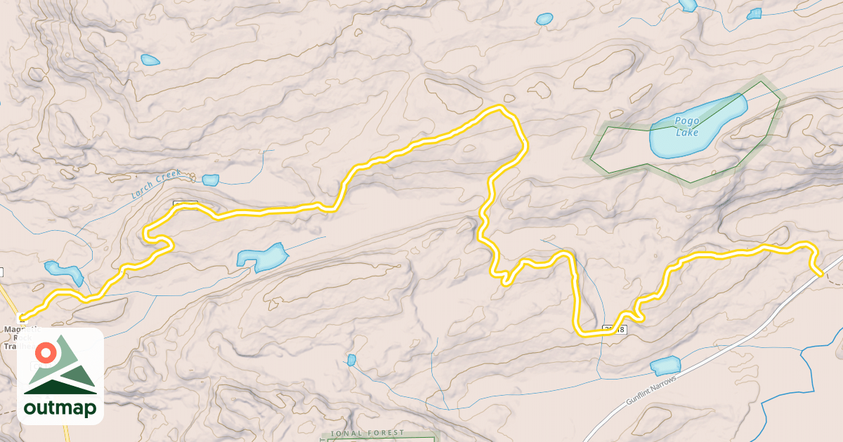 Map of Magnetic Rock Trail
