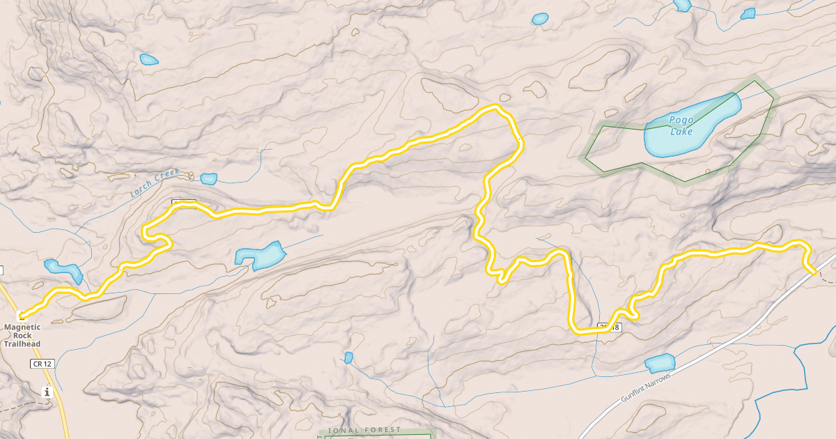 Map preview of Magnetic Rock Trail