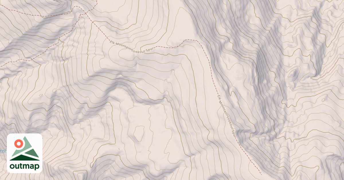 Map of Elk Mountain Lookout Spur