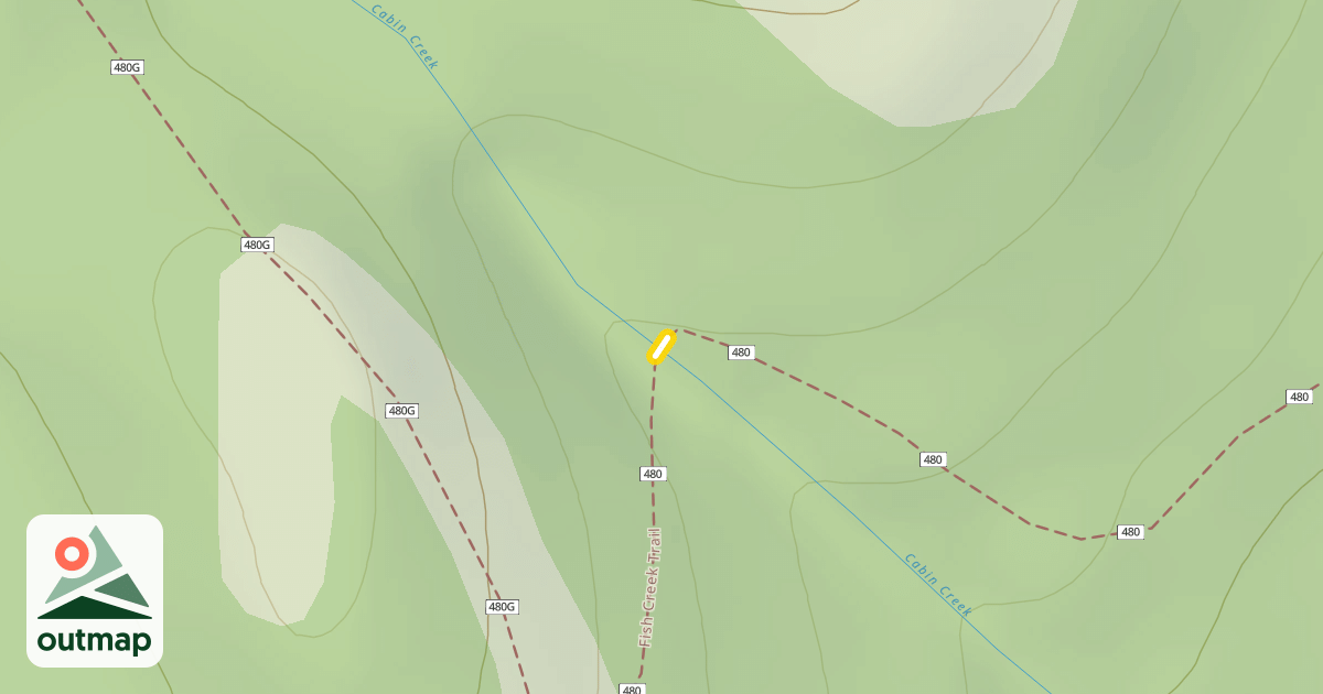 Map of Fish Creek Trail #480
