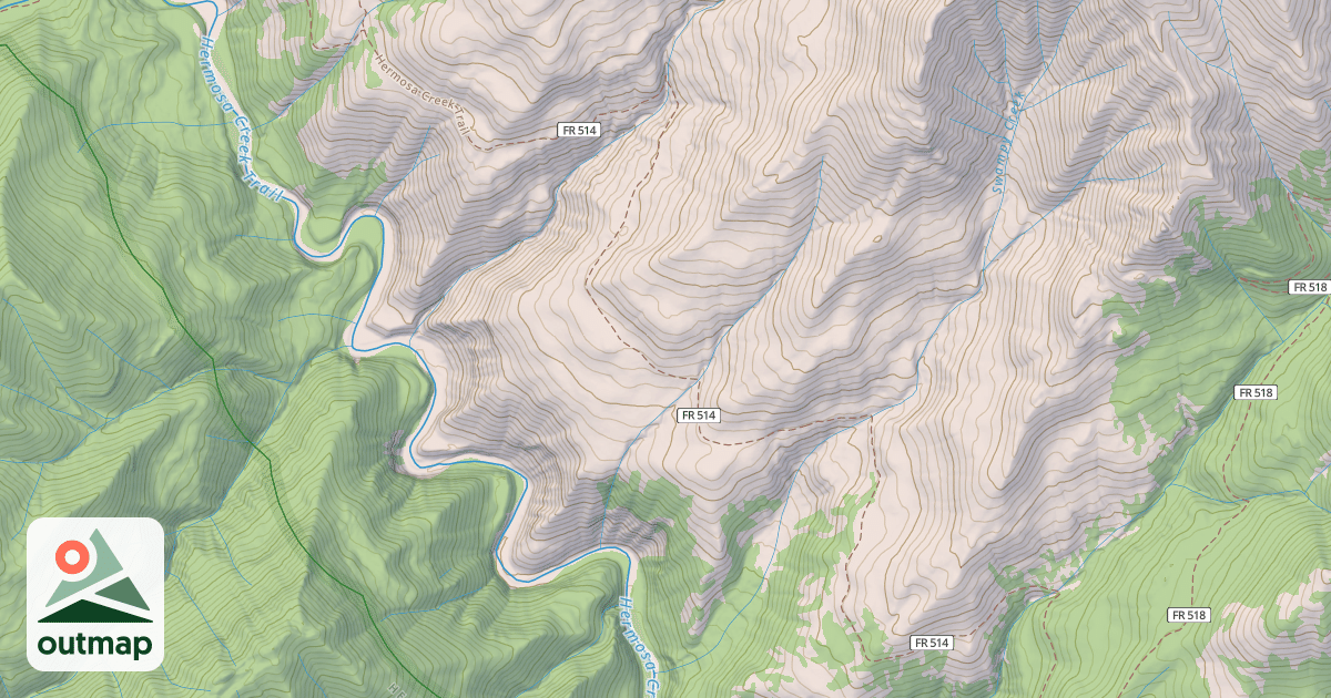 Map of Hermosa Creek